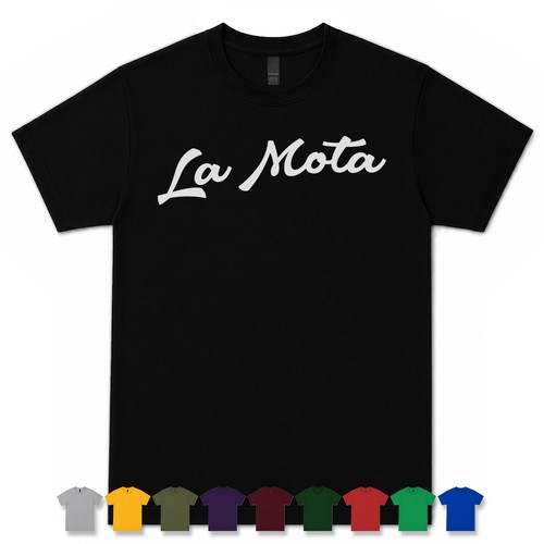 Maglietta mota retro script - la,